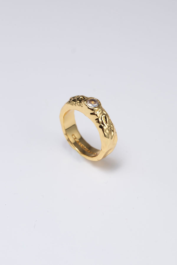 Sylvie Gold Molten Zirconia Stackable Ring