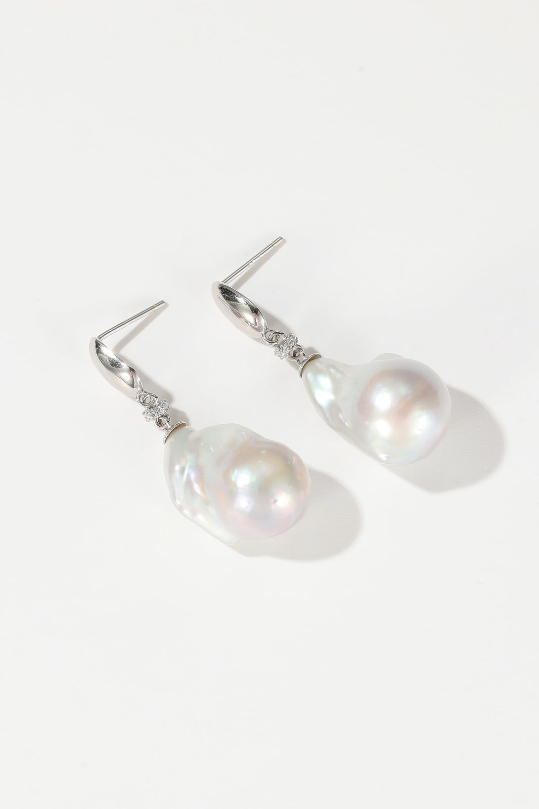 Doris Sterling Silver Natural Baroque Pearl Drop Earrings - Classicharms