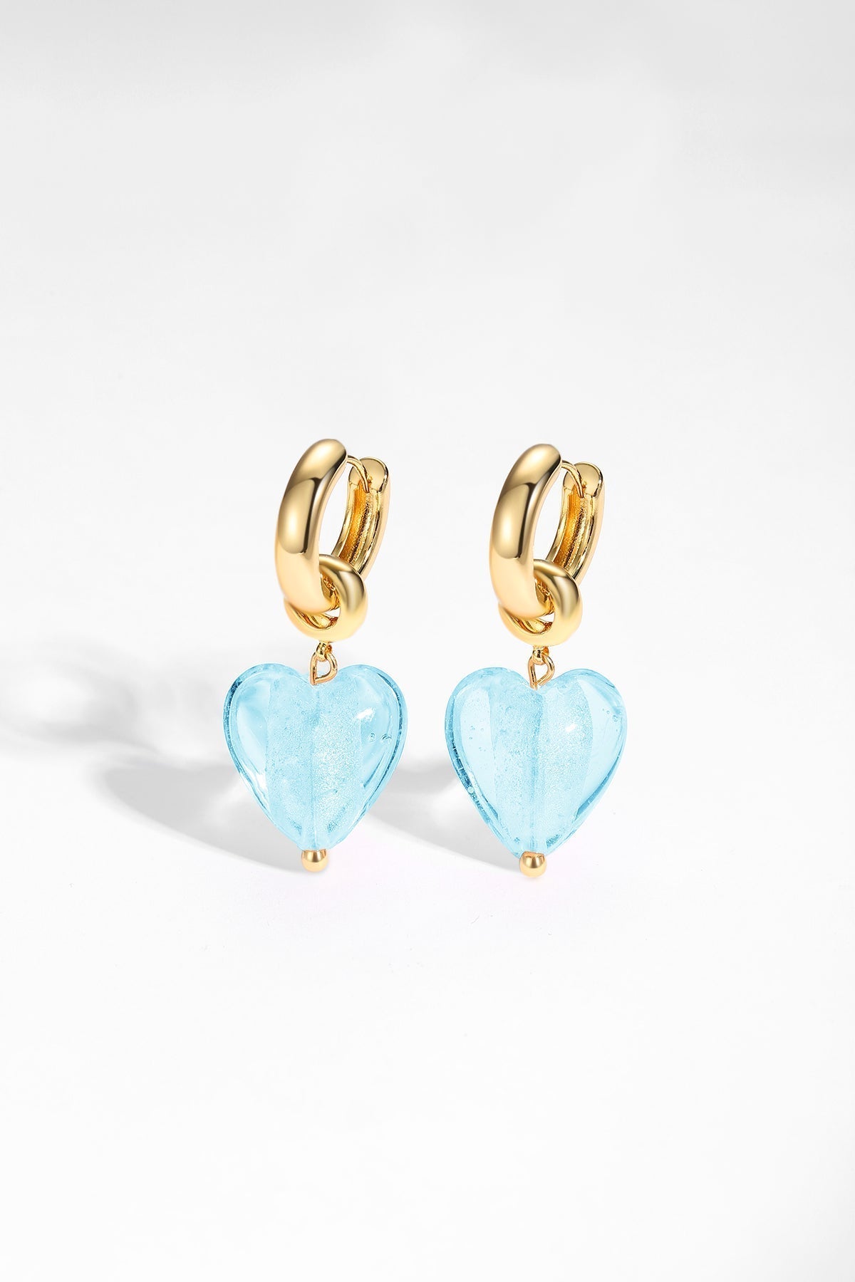 Aquamarine heart store earrings